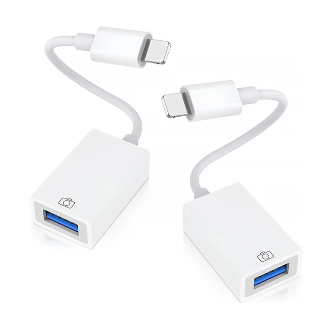 For iPhone USB3.0 Adapter OTG Cable Compatible with mobile for Laptop Camera Card Reader Gaming Console Mouse Keyboard