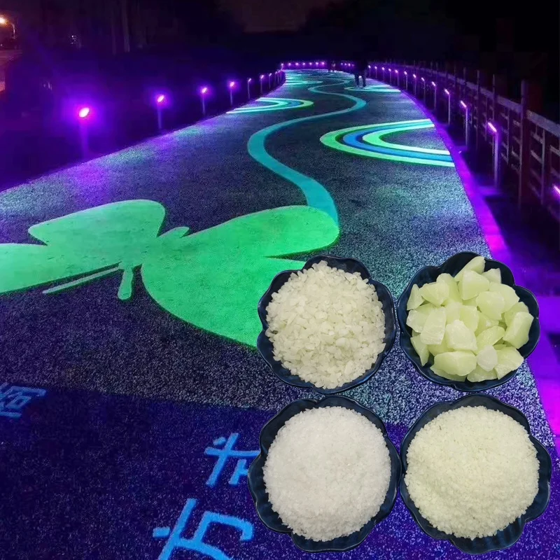 Sand Glow in the Dark Marbles Coloured Glowing Pebbles Luminous for Walkways Garden Path Luminescent Powder Mix White Cement