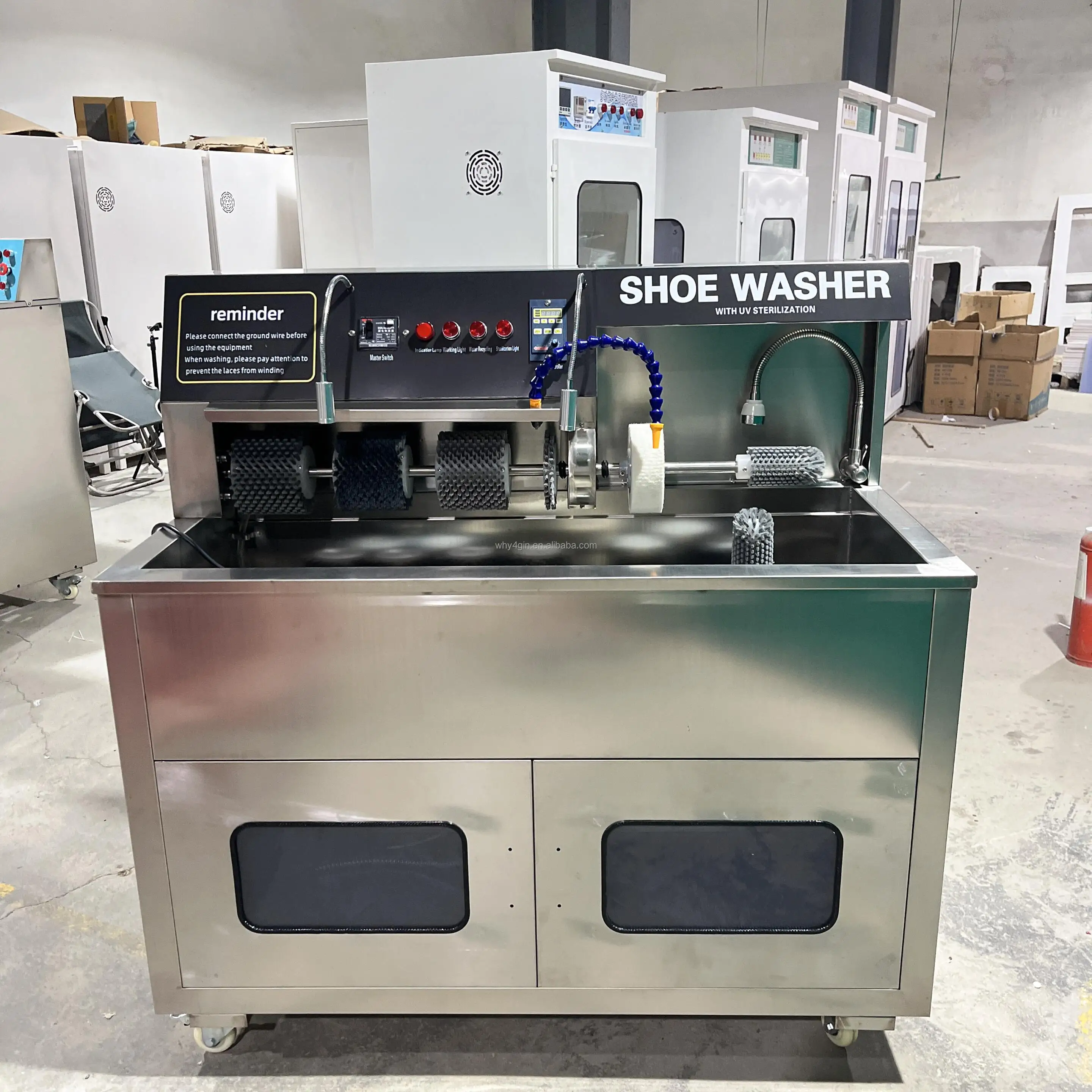 Industrial Stainless Steel Shoe Washing Machine with UV Sterilizing