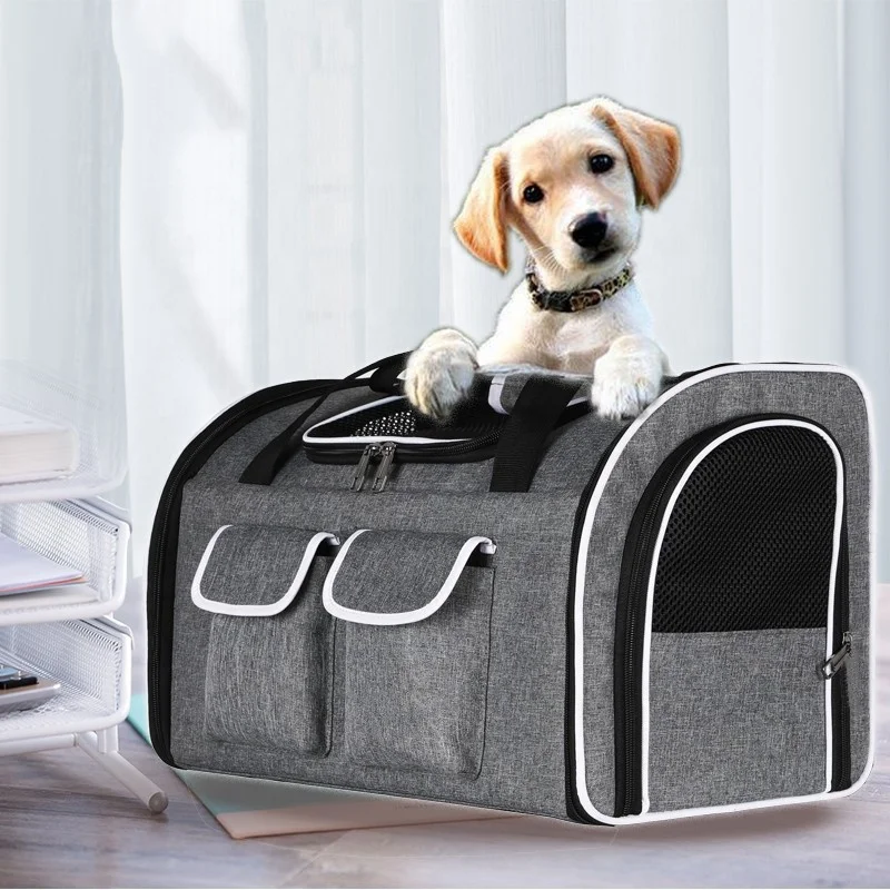 Hot Sell Pet Carrier Airline Bag Soft-sided Backpack Carrier For Small Cats Dogs