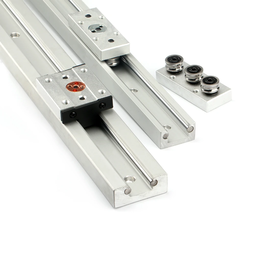 Builtin Doubleaxis Rectangular Linear Guide Rail Customized Length