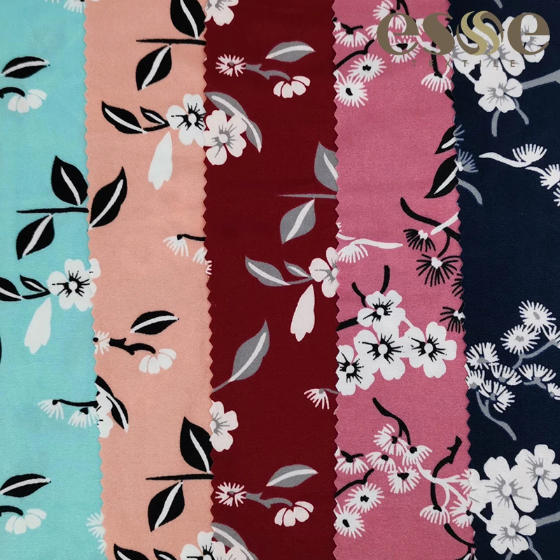 ESSE TEXTILE 75D DTY 2 сторона кисти печати спандекс ткань для платья tela dbp полиэстер