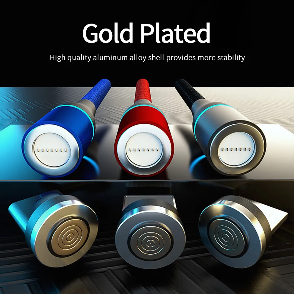 Nylon Braided Metal Alloy Round Magnetic Tip USB Data Cable - ANKUX.COM