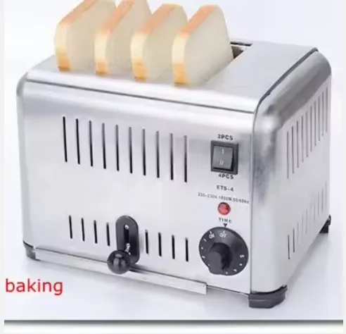 High Quality Best Seller Commercial Elegant Stainless Steel Electric 4 Slice Bread Toaster Bread