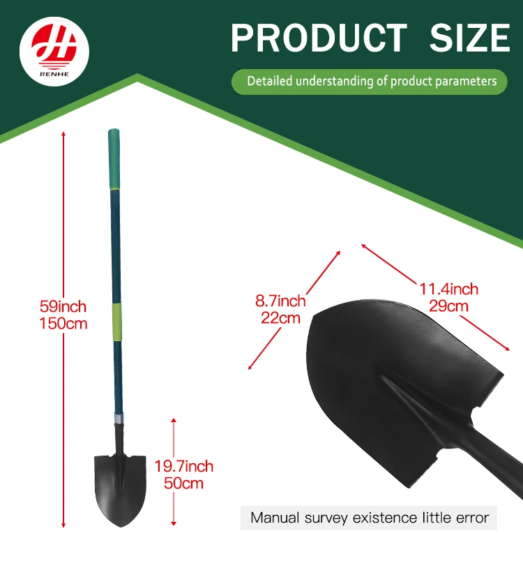 product hot sale  high carbon  steel wood  fiberglass  long  handle digging  shovel spade for farmer-2
