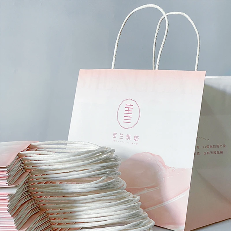 Food Bread Packaging Bag Kraft Paper Bag Custom Bag With Own Logo Hdpk