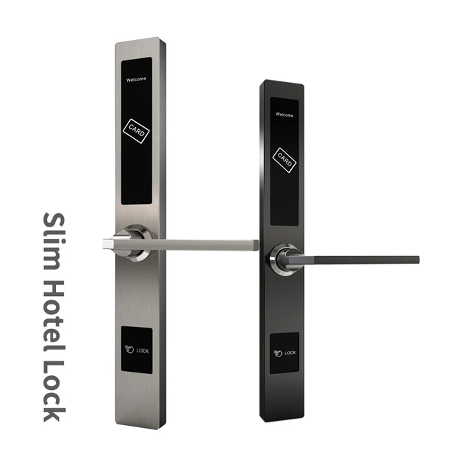 SUS 304 slim electronic door lock hotel rfid locker  v9 t557 hotel lock encoder