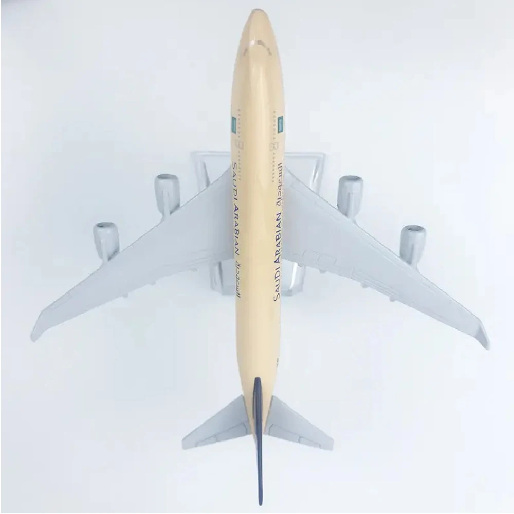 Aircraft Plane Model for Gift 1:400 Alloy Scale Model Aircrafts B747-400 SAUDI ARABIAN Airlines 16cm Boeing Model Airplanes