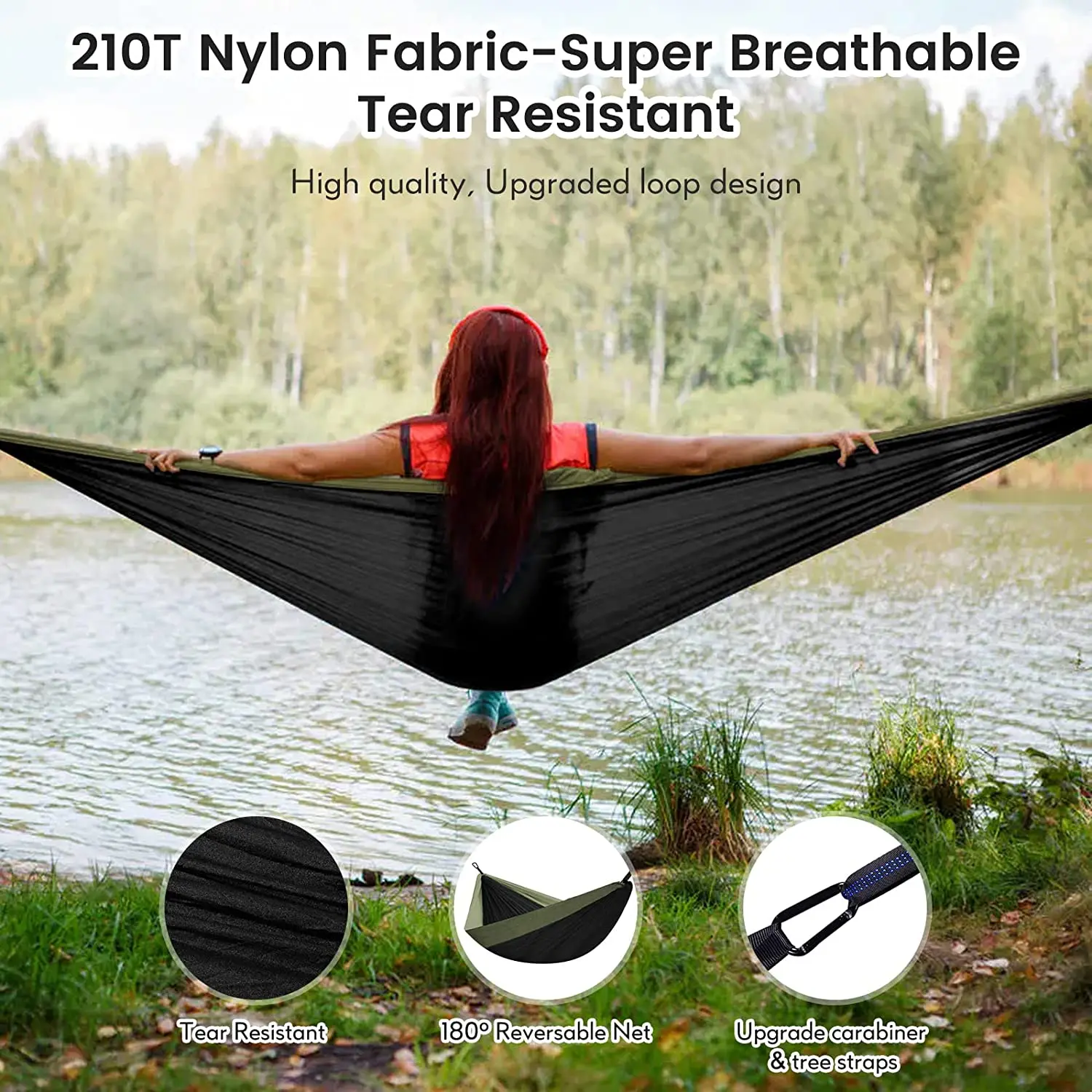 Woqi Heavy Duty Camping Person Waterproof Hammock Tent