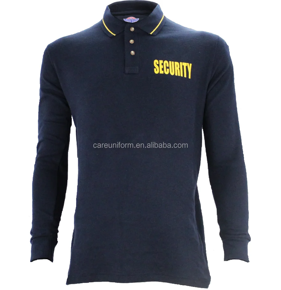 Officer Uniform Custom Long Sleeve Security Guard Polo Shirts Security