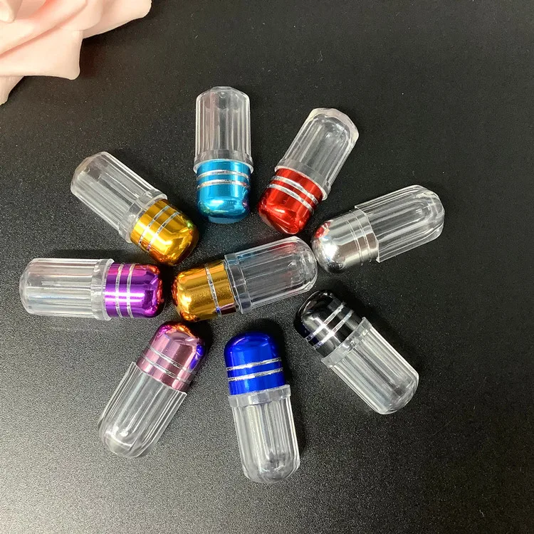 Оптовая продажа пустая пластиковая маленькая бутылка для таблеток мини-Капсульная со стразами упаковка с усилителем