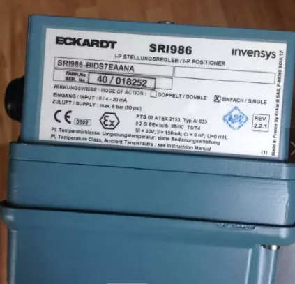 Шнайдер Фоксборо SRI986-BIDS7ZZZNA электропневматический позиционер Eckardt один I-P SRI986 SRP981