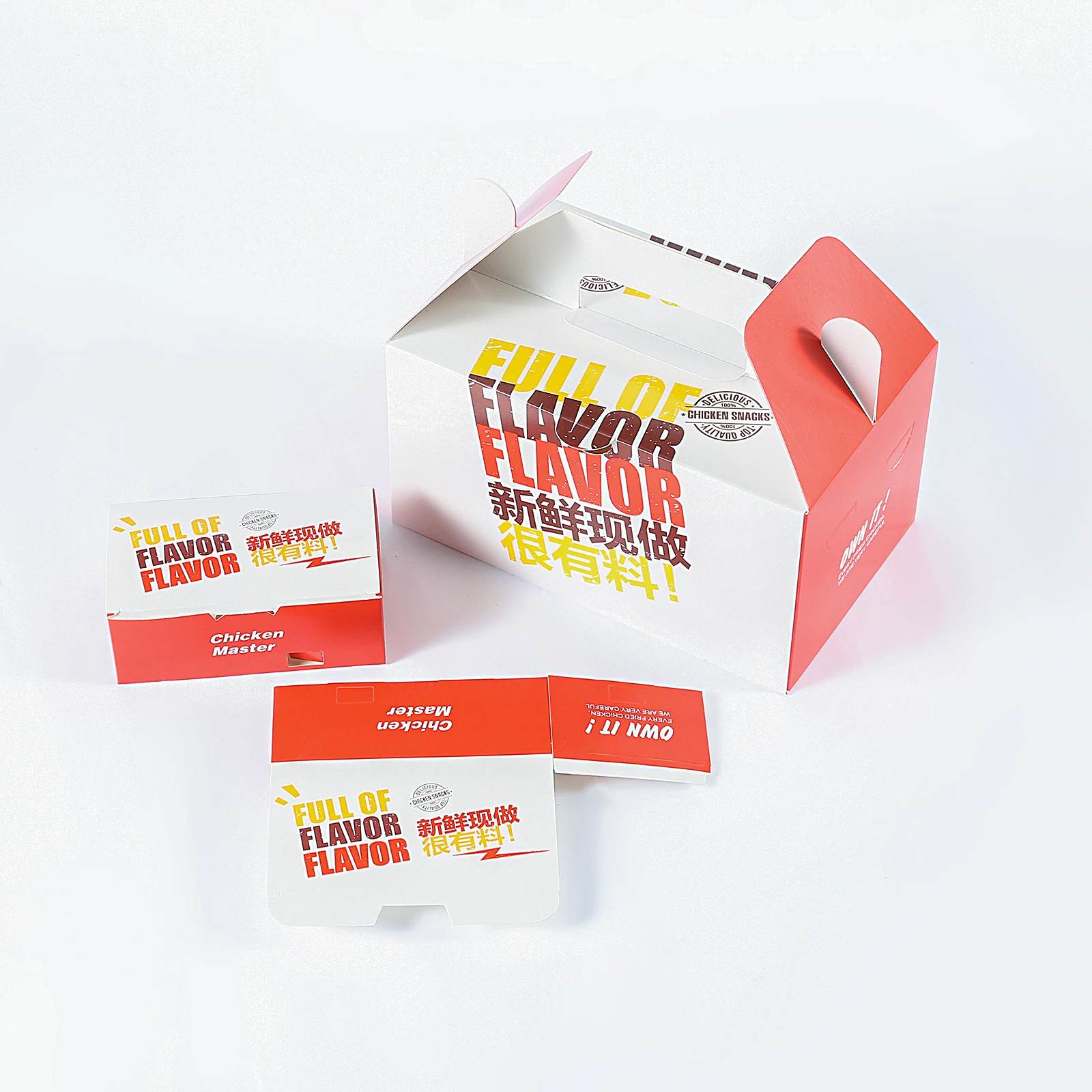 Convenient Fast Food Packaging Boxes Oil And Water Resistant Restaurant Lunch Boxes