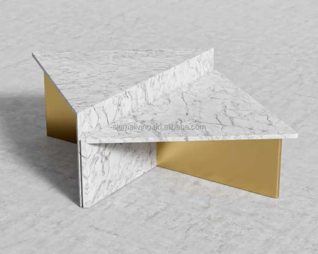 Modern design garden furniture coffee table patio furniture end table with marble