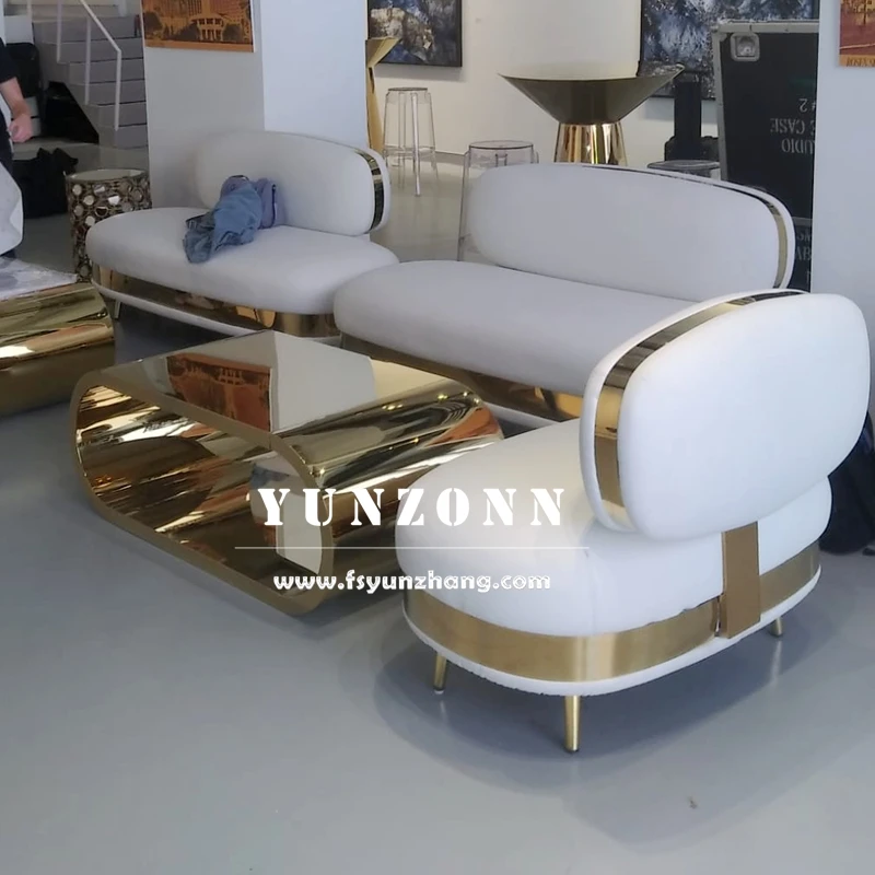 High Standard Modern Design Sofa Set with Stainless Steel Frame and Velvet Fabric for Living Room