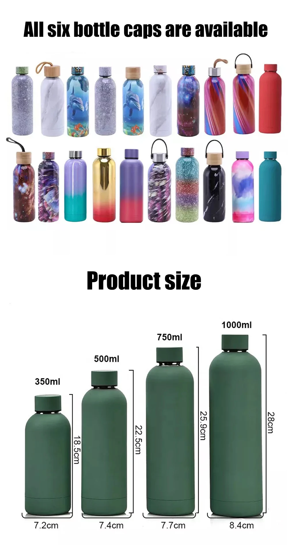 Portable Stainless Steel Small Mouth Water Bottle Outdoor Sports Travel