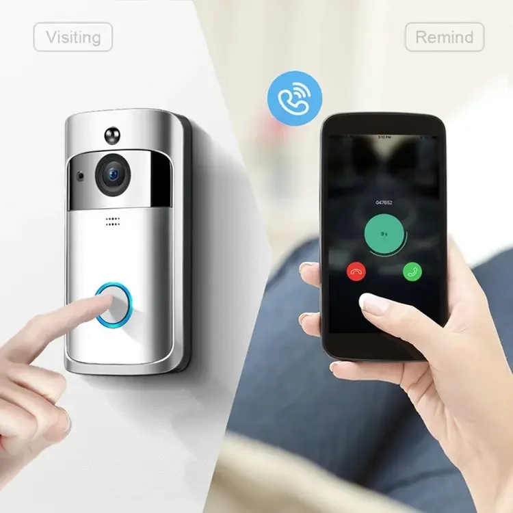 Hongnaer Two Way Intercom Ring Doorbell Wireless Camera HD Smart Security Doorbell With WiFi Camera Aiwit