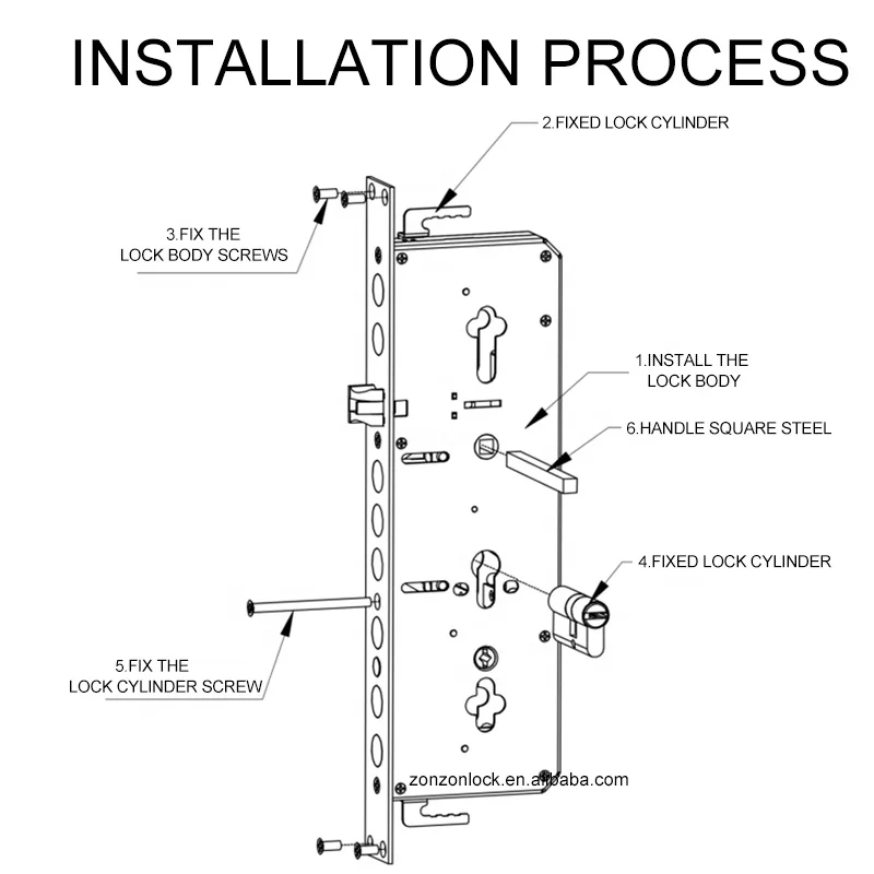Alibaba.com: 6068 Eu Standard Security Door Lock with Cylinders and ...