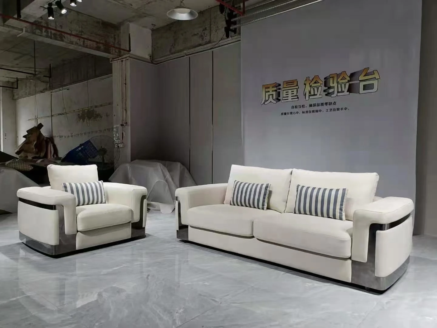 Italian Design Ray Sofa Nubuck Fabric /leather Sofa Living Room ...