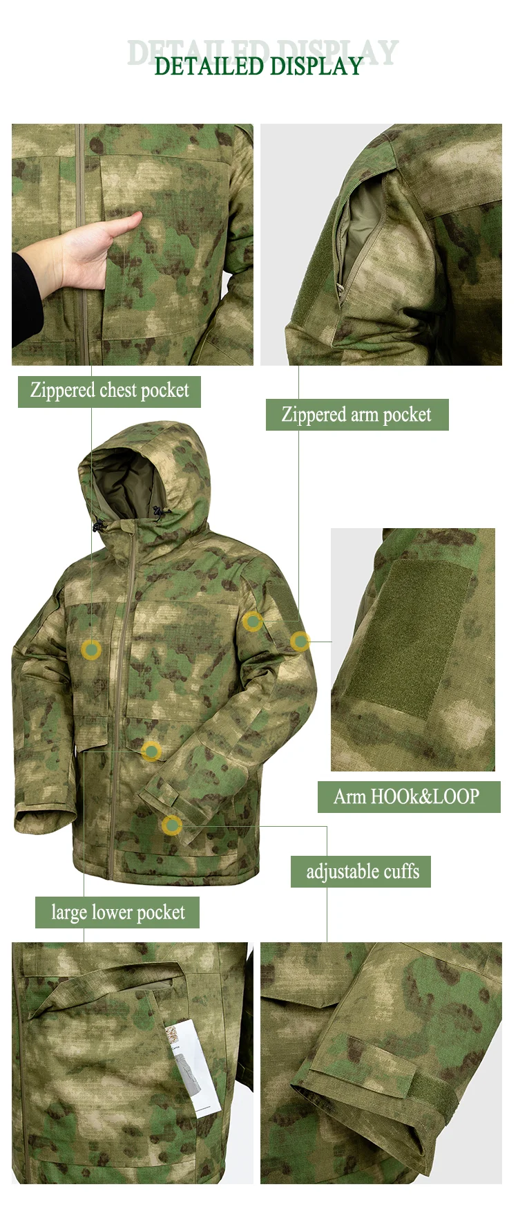 Camouflage Set Cotton-Padded Tactical Gear Jacket Suit