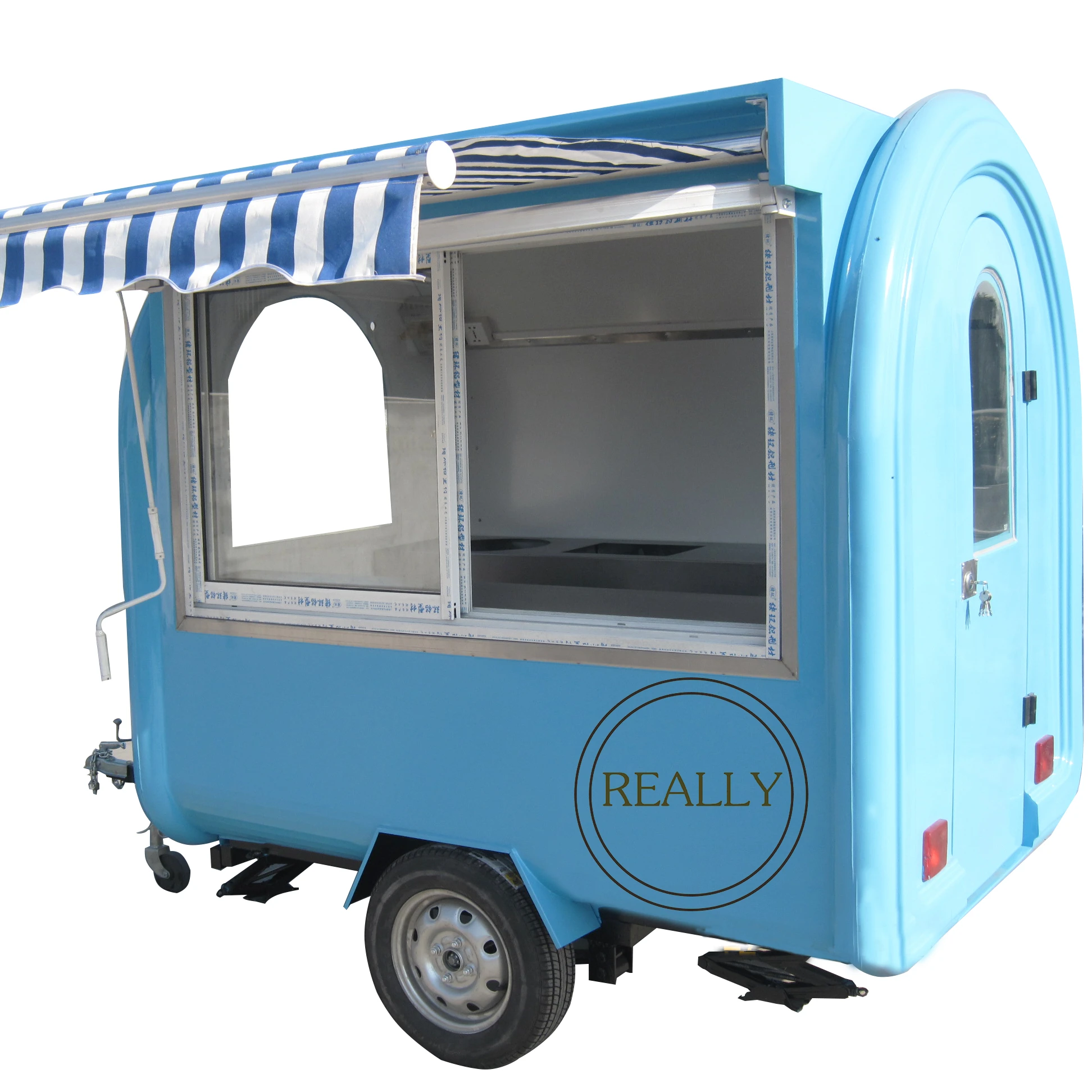 2020热销定制迷你移动厨房快餐车冰淇淋热狗业务的食品拖车车 - buy