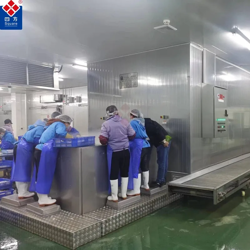 SQUARE Individual Quick Freezing Machine Automatic Iqf Tunnel Freezer Price