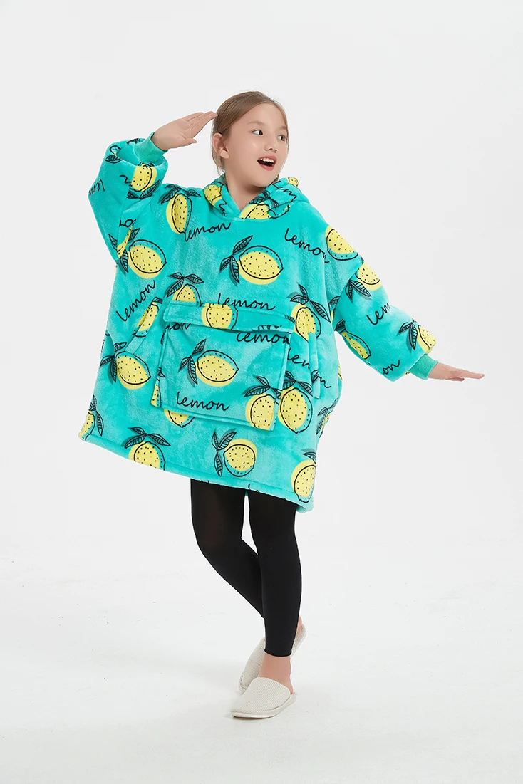 Garlic Bread Oodie Options Kids Fleece Oversized Hoodie