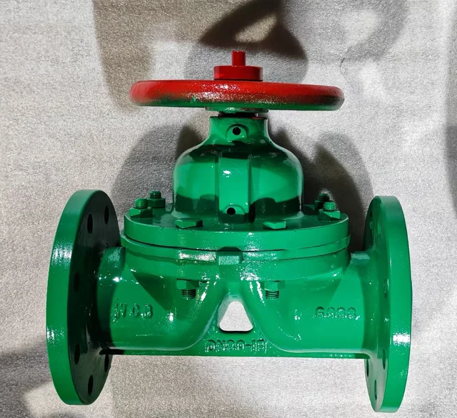 G41J carbon steel flanged rubber lined diaphragm valve