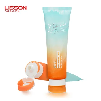 Eco-Friendly Custom Printed Recyclable ABL Laminated Soft Plastic Toothpaste Tube Packaging With Flip Top