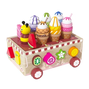 Manufacturer Direct Sale Best-Selling Multi-Functional Montessori Educational Scooter Ice Cream Fruit Toy for Boys and Girls