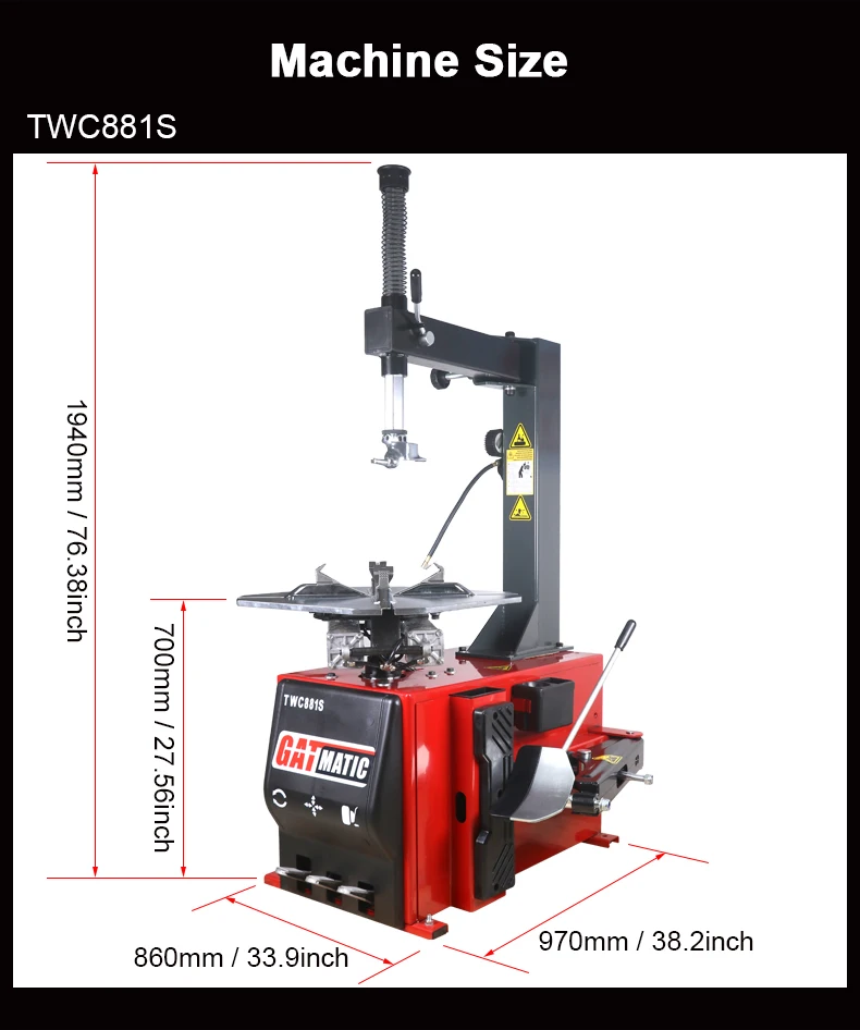 Factory Sale Auto Mobile Portable Fully Automatic Tyre Changer And