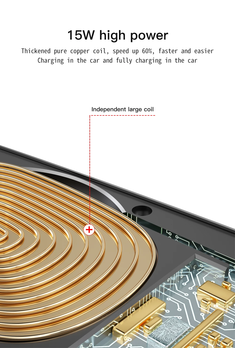 
 Лидер продаж на Amazon, Быстрое беспроводное автомобильное зарядное устройство Q2 10 Вт с инфракрасным автоматическим датчиком для смартфона  