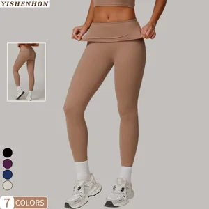 YISHENHON 2026 New Arrive Women's High-Waist Hip-Lifting Yoga Leggings Custom Logo Sports Clothing with Wholesale Options