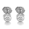 Pendientes de oro blanco de 18k con diamantes de laboratorio