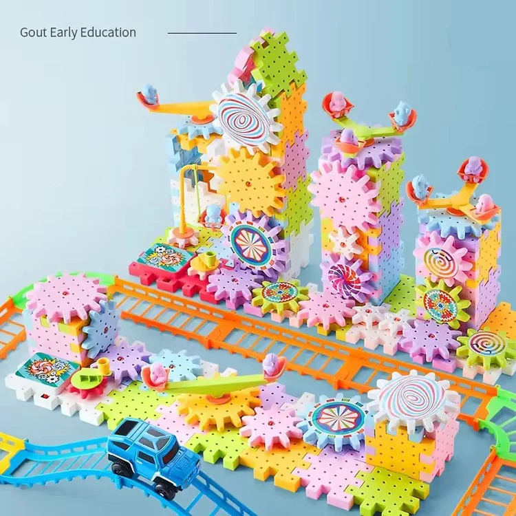 Interlocking Gear Blocks Toys DIY Assembling Paradise Electric