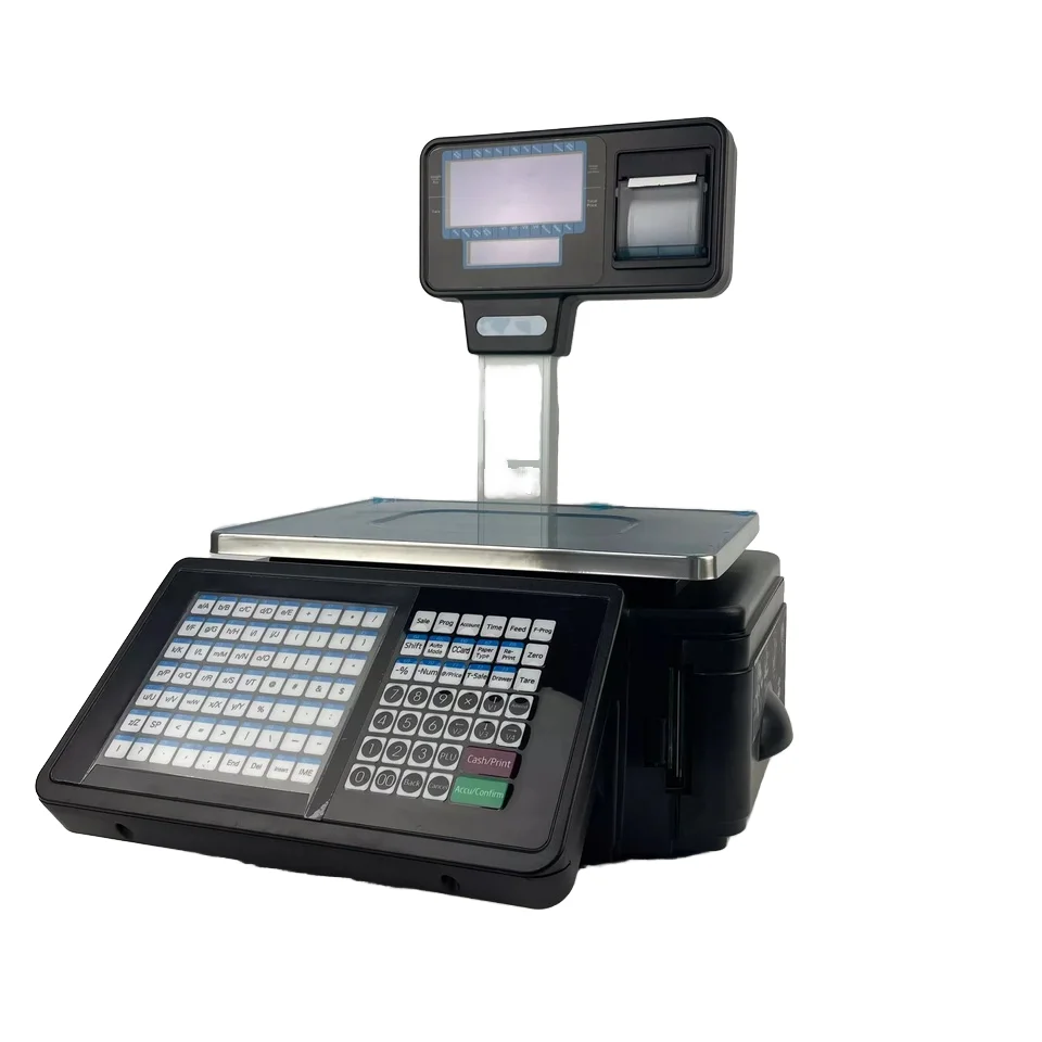 Label Printing Scale Supermarket Weighing Scale Manufacturer Digital Barcode Scales with Printer Electronic Balanza Etiquetadora