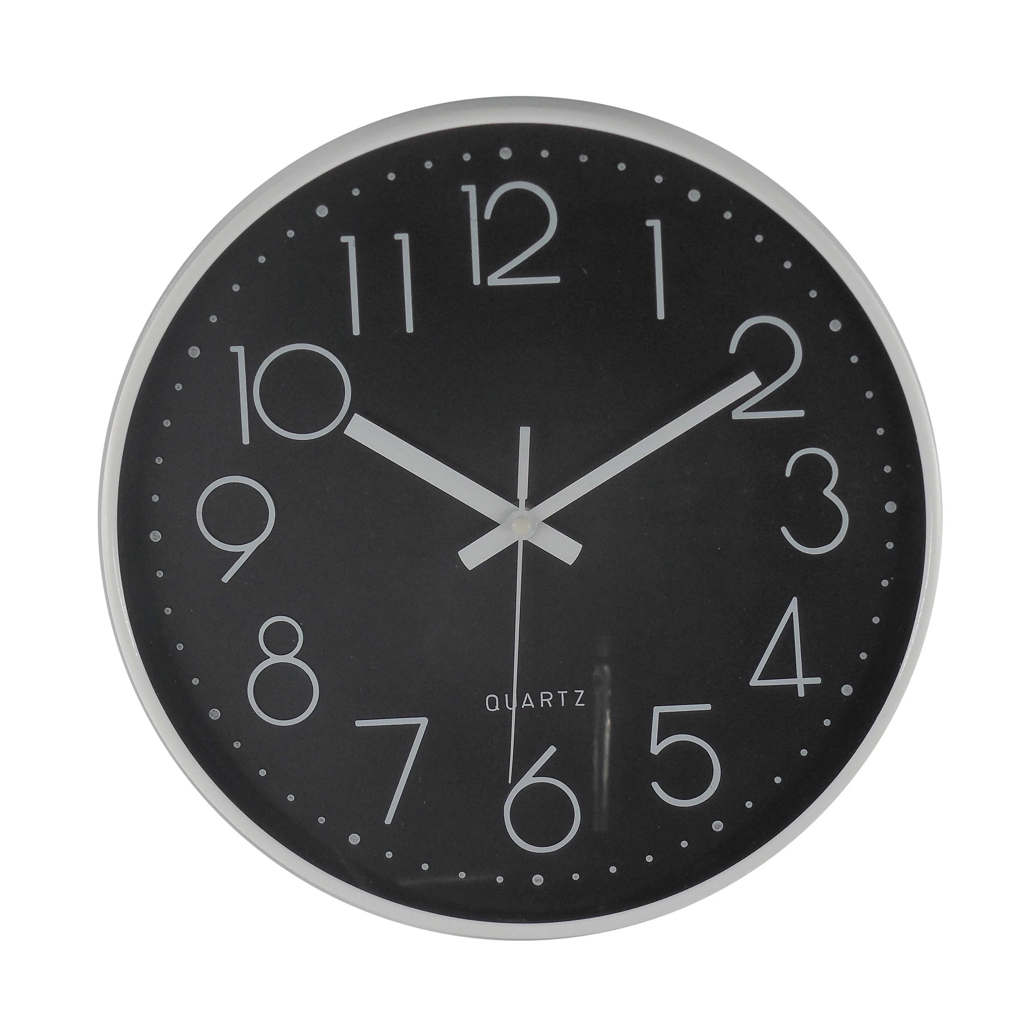 12-inch quartz silent non-ticking plastic cheap 3d numerals wall