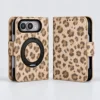 Beige Leopard Magnetic Kickstand