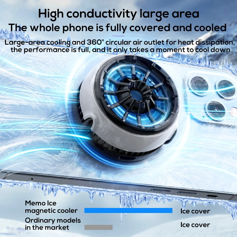 Wireless MEMO CX03 Magnetic Charging and Cooling Mobile Phone Cooler