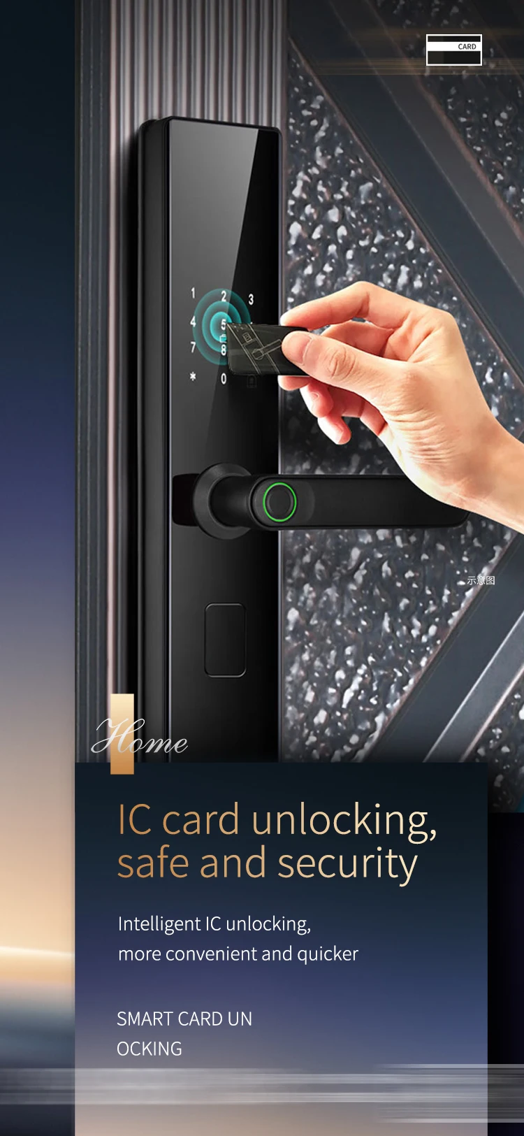 Easy Installation Out Door Code Changeable Smart Lock with Type C Charge Port for Apartment Hotel and Family