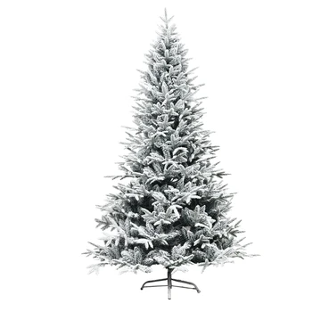 Magic christmas tree luxury flocked snowflake artificial white christmas tree with snow