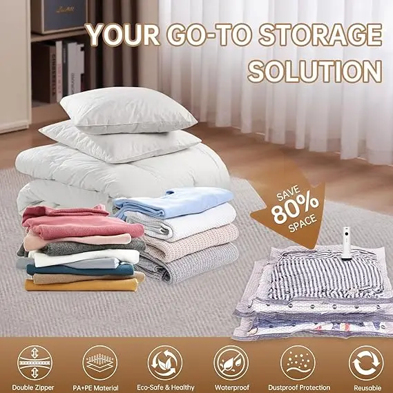 High-Performance Travel Compression Bag Waterproof and Anti-Damp Vacuum Storage to Protect Stored Items From Moisture