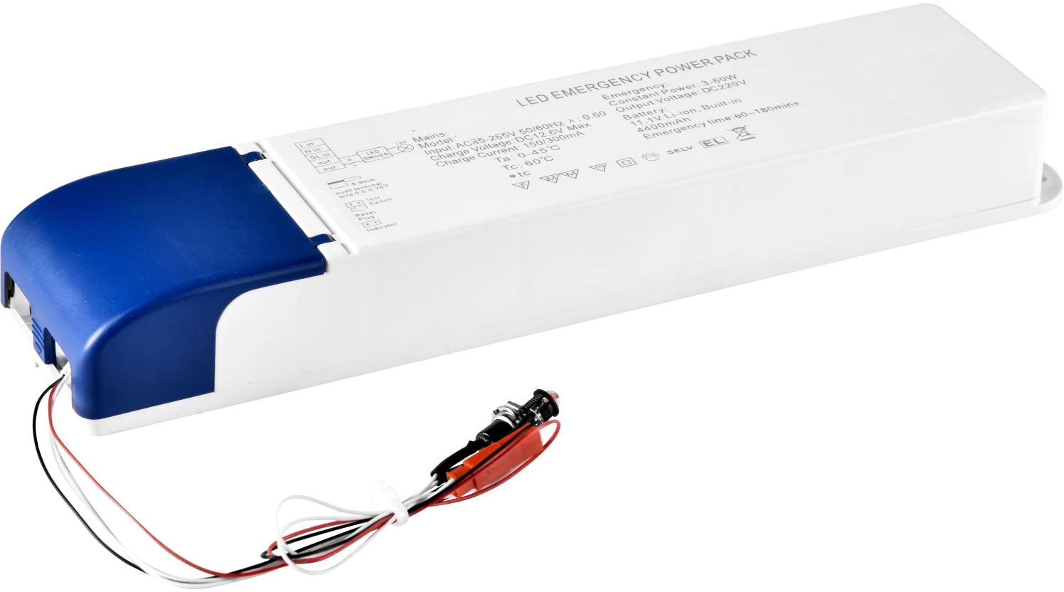 AC-DC LED Driver Converter Emergency Power Supply for 3-60W LED Panel Lights LED Tubes LED Downlights LED Linear Lights