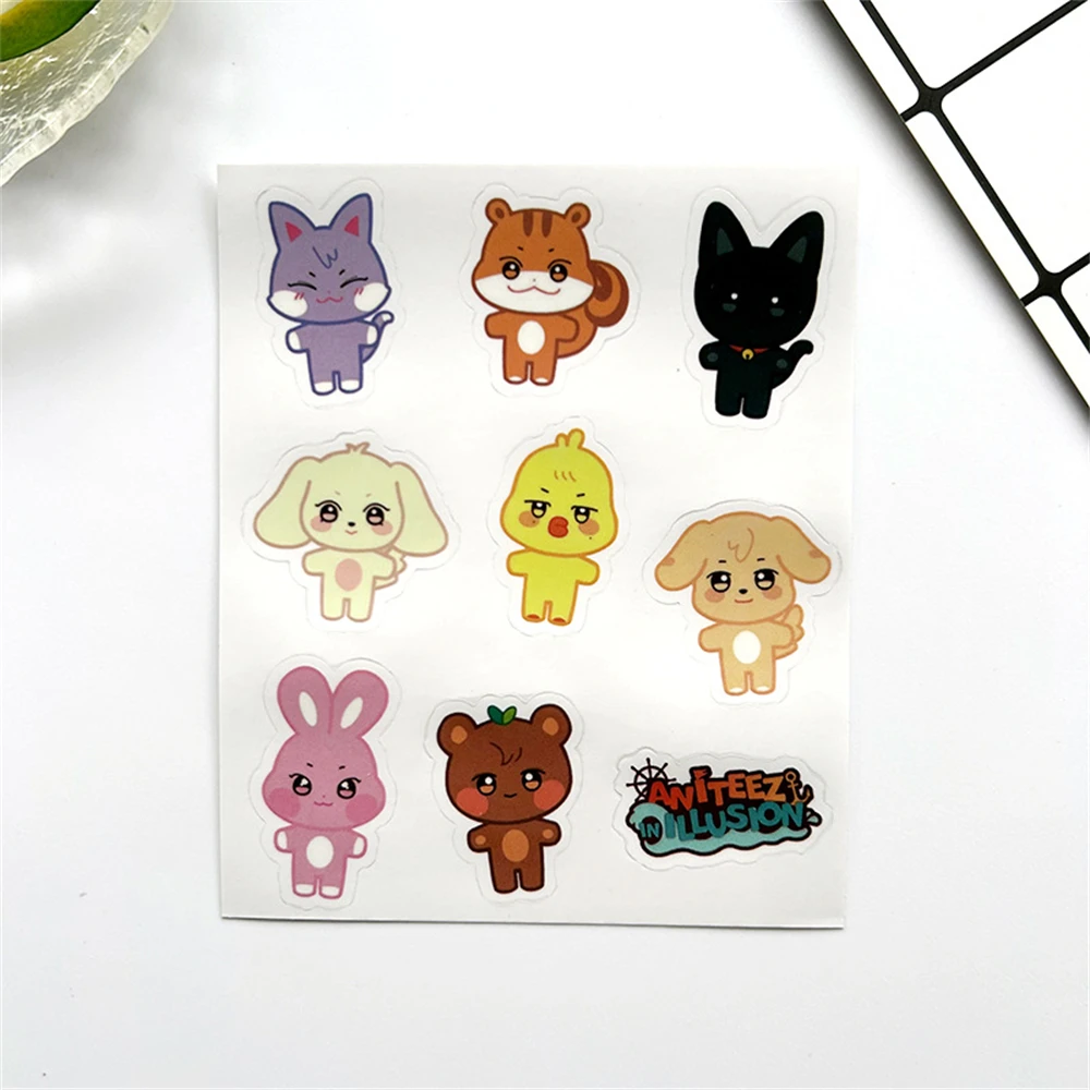 Kpop ATEEZ ANITEEZ Mighteez PVC 漫画素敵な防水ステッカー DIY