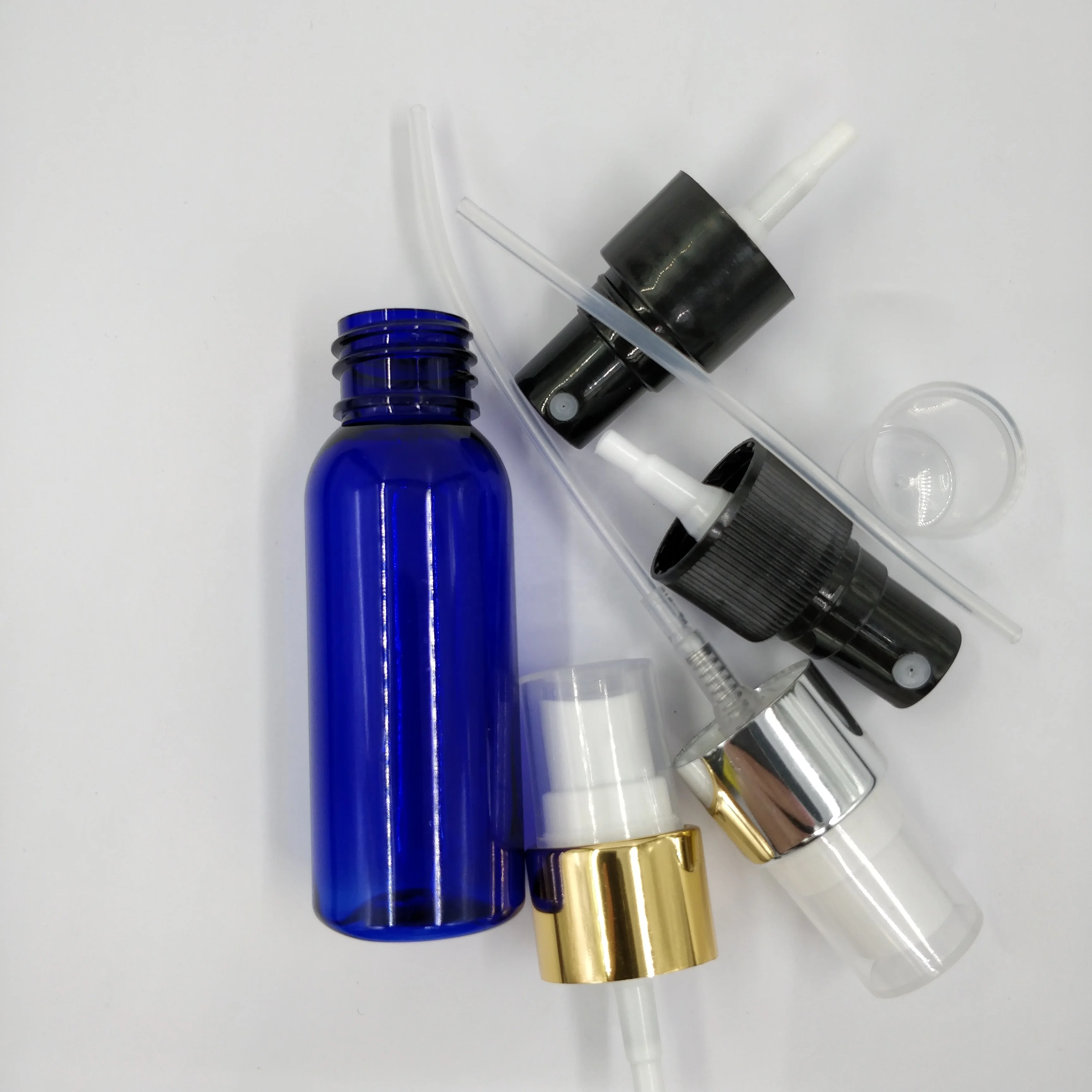 Different Capacity 100 ml 120 ml 150 ml 200 ml 250 ml 500 ml clear White Amber Blue PET Plastic Spray Bottle for Cosmetic