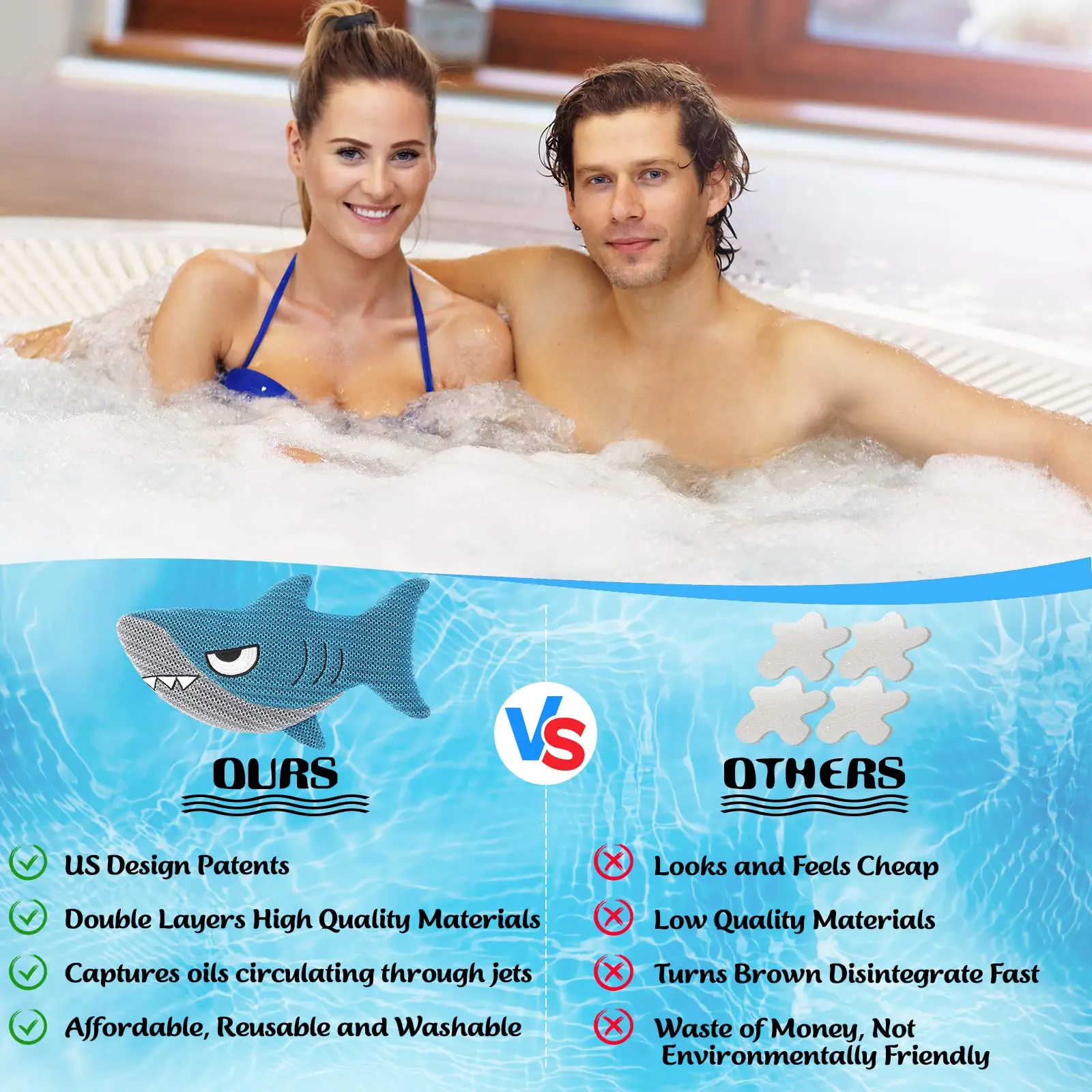 Hot Tub Scum Absorber Spa Cleaner Reusable Oil Absorbing Sponge For