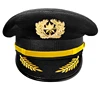 Black cap with gold badge 4