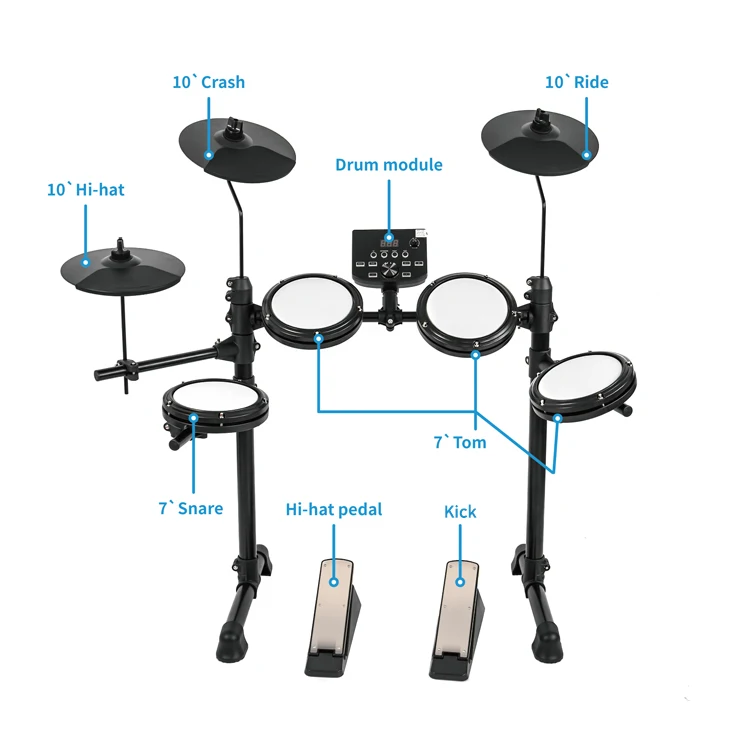 Md200a Awesome Kit Musical Drums Instruments Set Wholesale Electronic