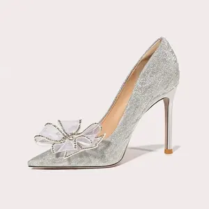 Classic Buckle Strap High Heel Pumps Women's Wedding Sandals for Bridal Dress Fashion Trend Thin Heels for Winter Spring Summer