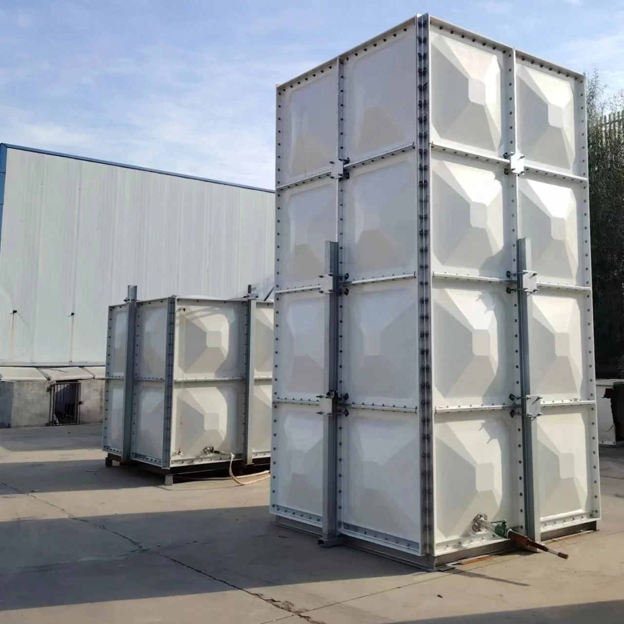 GRP FRP ホットプレスパネル製水槽 中国製グラスファイバー 5000